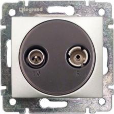 Розетка Legrand Розетка TV-FM проходная 14 дБ цвета алюминий, Valena 770134
