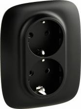 Розетка Legrand Valena ALLURE DIY Антрацит Розетка 2-ая с/з с защитными шторками, безвинт.зажим