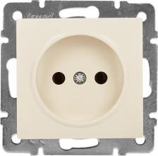Розетка Lezard Розетка 1-м СП Vesna без заземл. ПБТ механизм крем. | код.742-0388-121B |