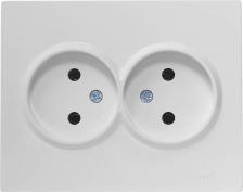 Розетка Lezard Розетка 2-м СП VESNA без заземл. ПБТ бел. 742-0200-128B