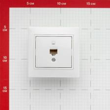 Розетка Lezard Розетка компьютерная MIRA с рамкой скрытого монтажа белая