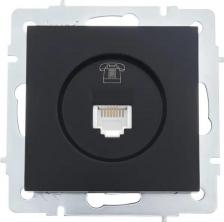 Розетка Lezard Телефонная розетка встраиваемая Vesna 742-4288-137 без заземления цвет черный