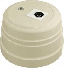 Розетка МезонинЪ Розетка TV оконечная пластиковая, цвет - слоновая кость. Серия "Усадьба"