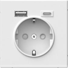 Розетка Schneider Розетка ARTGALLERY 16А с 2 USB A+C, 5В/2,4А/3,0А, 2х5В/1,5А, механизм, цвет лотос, GAL001332