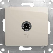 Розетка Schneider Розетка телевизионная Glossa GSL000991, одинарная, скрытая, IP20, молочный