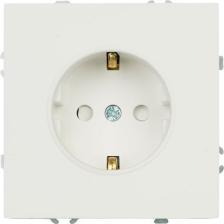 Розетка Stekker Розетка 1-местная с з/ш, с/з, СЗК, 250В, 16А, серия Эмили, RST16-5110-01ZK, белый фарфор, soft touch, цена за 1 шт