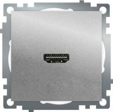 Розетка Stekker Розетка HDMI 2.1, Type A, серия Катрин, GLS00-7118-03, серебро, цена за 1 шт