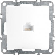 Розетка Stekker Розетка компьютерная 1-местная RJ-45, серия Эрна, PST00-9107-01, белый, цена за 1 шт