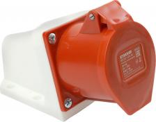 Розетка Stekker Розетка стационарная ST-124 32А 380В 3P+PE IP44, RST32-124-44, цена за 1 шт