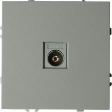 Розетка Stekker Розетка телевизионная 1-местная, 75 Ом, 5-862МГц, серия Эмили, RST00-5108-10, платиново-серый, soft touch, цена за 1 шт