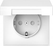 Розетка Systeme Electric Механизм с быстрозажимными клеммами серии ArtGallery в цвете белый розетки одинарной с заземлением, шторками и крышкой.подходит для сетей 250 В