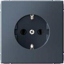 Розетка Systeme Electric Механизм с быстрозажимными клеммами серии ArtGallery в цвете грифель розетки одинарной с заземлением и без шторокподходит для сетей 250 В, на ток 16