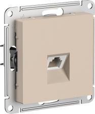 Розетка Systeme Electric Розетка AtlasDesign компьютерная RJ45, кат. 5Е, механизм, Песочный, ATN001283