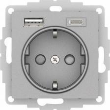 Розетка Systeme Electric Розетка ATN00XX32, 16 А, с защитной шторкой, с заземлением