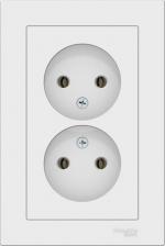 Розетка Systeme Electric Розетка двойная AtlasDesign без заземл.16А в сборе лотос SE ATN001320