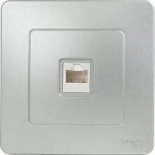 Розетка Systeme Electric Розетка компьютерная 1xRJ45 Cat.5 BLANCA, алюминий | код. BLNIS045003 | Schneider Electric