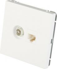 Розетка Systeme Electric Розетка компьютерная + телевизионная 2-м ArtGallery RJ45 + TV кат.5E бел. SE GAL000189