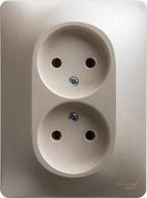 Розетка Systeme Electric Розетка SE Glossa Перламутр 2-ая б/з, 16А (в сборе)