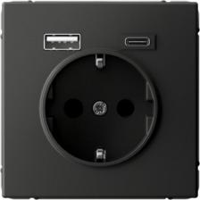 Розетка Systeme Electric Розетка USB ArtGallery встраиваемая базальт USB-A/ Type-C 4690201030294