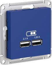 Розетка Systeme Electric Usb розетка Atlasdesign аквамарин ATN001133