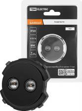 Розетка TDM Electric Розетка двойная TV проходная агат, Байкал, цена за 1 шт