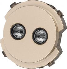 Розетка TDM Electric Розетка двойная TV проходная шампань, Байкал, цена за 1 шт