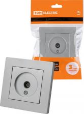 Розетка TDM Electric Розетка сереб. металлик телевизионная простая, серия "Сенеж" Electric- это функциональное и стильное решение для подключения бытовых нагрузок