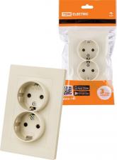 Розетка TDM Electric Розетка сл. кость двойная 2П+З 16А 250В с защ. шт, серия "Сенеж" - это надежное и функциональное решение для подключения бытовых нагрузок, управления