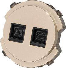 Розетка TDM Electric Розетка телефонная двойная RJ11 шампань, Байкал, цена за 1 шт