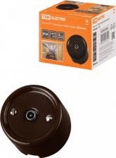 Розетка TDM Electric Розетка TV проходная коричневая Болонь, цена за 1 шт