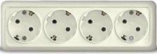 Розетка Универсал Четырехместная розетка Олимп 4680236001550
