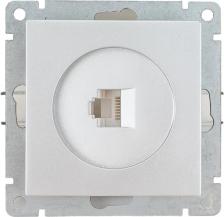 Розетка Универсал Розетка компьютерная 1-м СП Афина RJ45 кат.5E механизм серебр. A0051-S