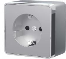 Розетка Werkel Розетка с заземлением Gallant (серебряный) W5071006