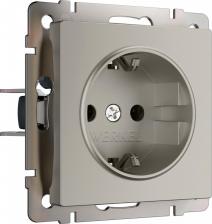 Розетка Werkel Розетка с заземлением и шторками (дымчатый) W1271104