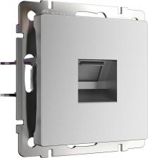 Розетка Werkel Встраиваемая розетка Ethernet RJ-45 W1181065 серебряный матовый 16 А