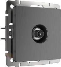Розетка Werkel Встраиваемая ТВ-розетка оконечная W1183004 графит рифленый