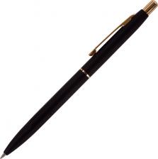 Ручка Brauberg Ручка бизнес-класса шариковая Brioso, СИНЯЯ, корпус черный с золотистыми деталями, линия письма 0,5 мм, 143466