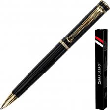 Ручка Brauberg Ручка бизнес-класса шариковая "Perfect Black", корпус черный, узел 1 мм, линия письма 0,7 мм, синяя, 141416