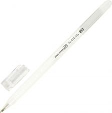 Ручка Brauberg Ручка гелевая, БЕЛАЯ, корпус тонированный белый, узел 1 мм, линия письма 0,5 мм, 143418