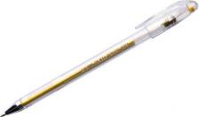 Ручка Crown Ручка гелевая одноразовая золотистая (толщина линии 0.7 мм)