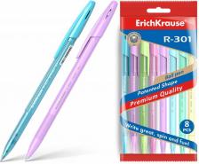 Ручка Erich Krause Набор шариковых ручек Spring-Pastel Stick 0,7 мм 0,35 мм цвет черн синий 8 шт