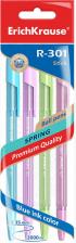 Ручка Erich Krause Ручка шариковая ® R-301 Spring Stick 0.7, синий в пакете 4 шт