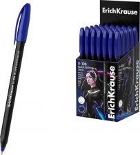Ручка Erich Krause Ручка шариковая U-108 Black Edition Stick, узел 1.0 мм, чернила синие пониженной вязкости, длина линии письма 1000 метров, корпус черный