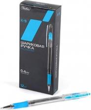 Ручка Hatber Ручка шариковая K-9 синяя 0,4 мм, с колпачком и клипом игольчатый пишущий узел, чернила на масляной основе