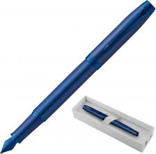 Ручка Parker Перьевая ручка IM Monochrome Blue, перо:F, цвет чернил:black, в подарочной упаковке