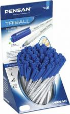 Ручка Pensan Ручка шариковая масляная "Triball", чернила синие, узел 1 мм, линия письма 0,5 мм, трехгранная, дисплей