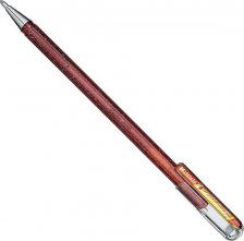 Ручка Pentel Ручка гелевая Hybrid Dual Metallic 0.1mm корпус Red, стержень Orange+Yellow K110-DFX