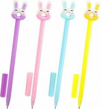 Ручка Юнландия Ручка с топпером шариковая масляная "Зайка-пончик", СИНЯЯ, пишущий узел 0,7 мм, 143802