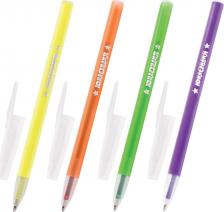 Ручка Юнландия Ручка шариковая масляная "НЕОН", СИНЯЯ, безопасный корпус, узел 1 мм, линия письма 0,5 мм, 142701