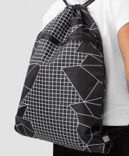 Рюкзак Button Blue Рюкзак для обуви с принтом черный, для мальчиков, размер One size, мод. 223BBUS20010825